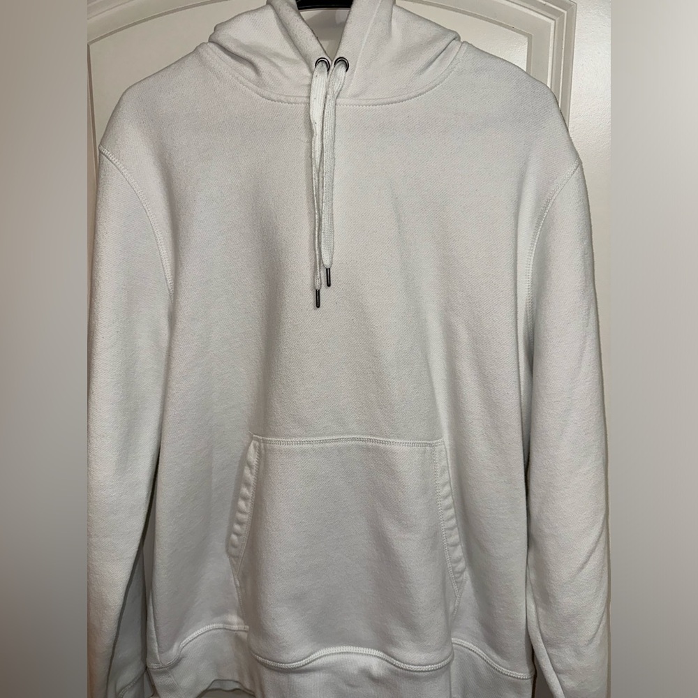 Off White Fleece Hoodie, Amazon Essentials, L